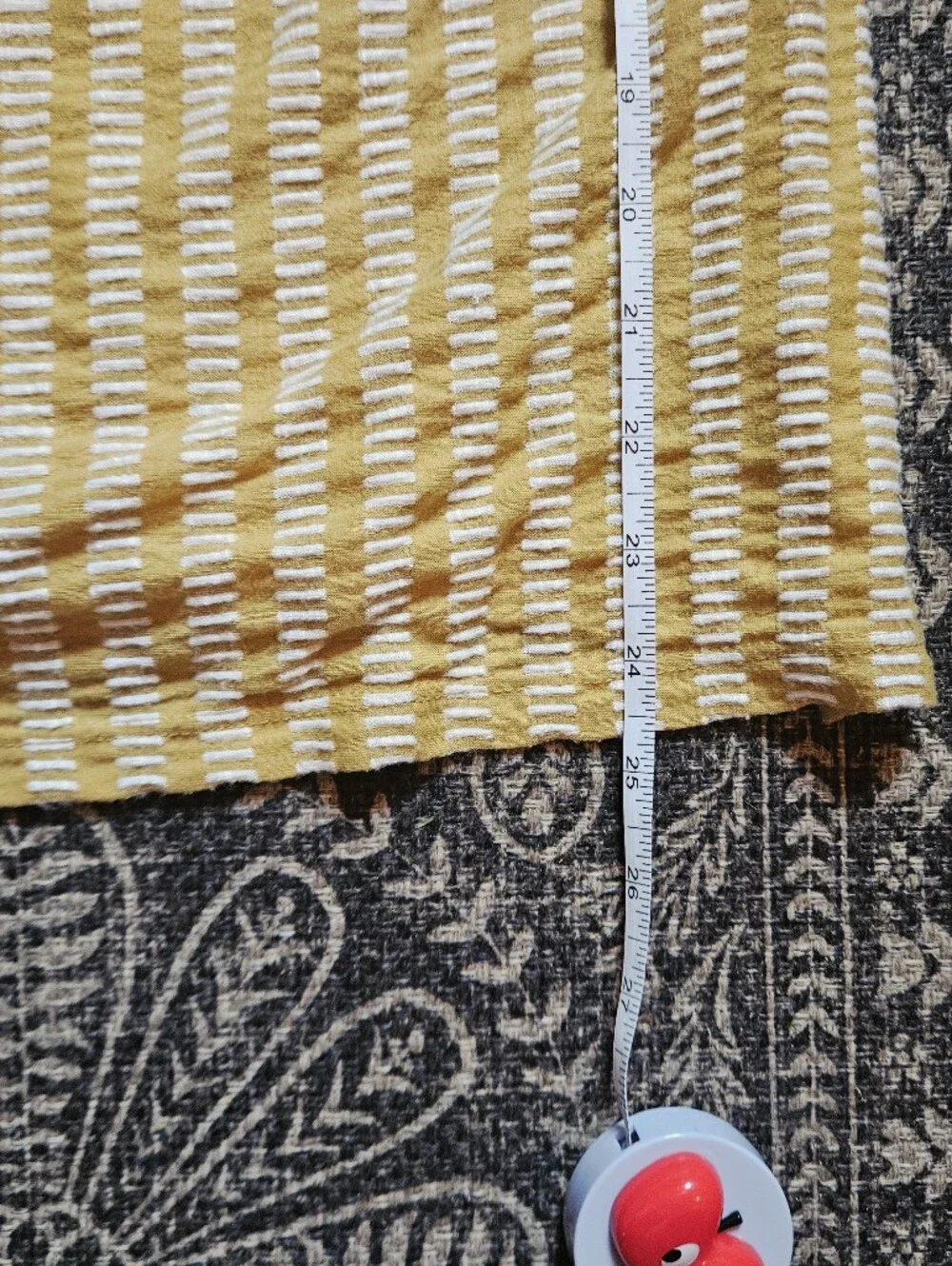W5 Yellow Striped Short Sleeve Top